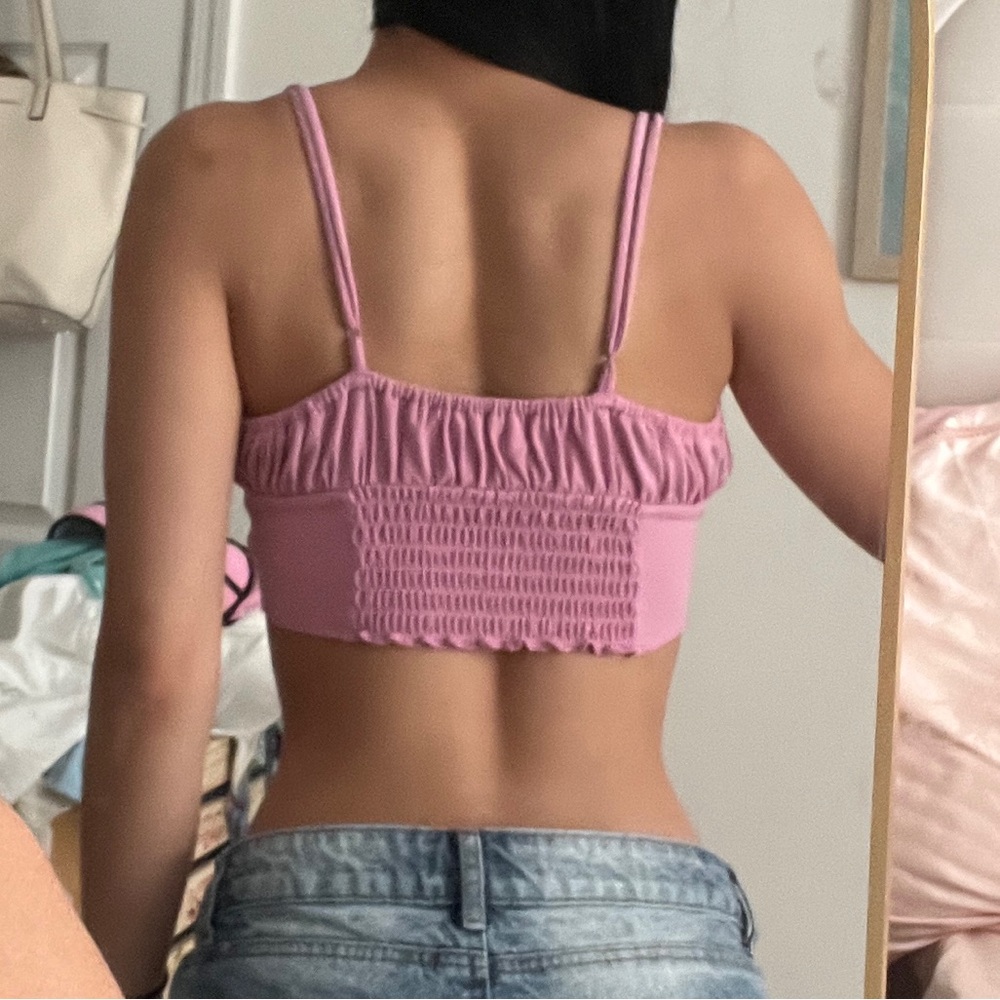 Urban outfitters pink bow babydoll tank top - Picture 2 of 3
